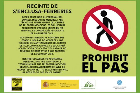 Cartel de S'enclusa para CIME.