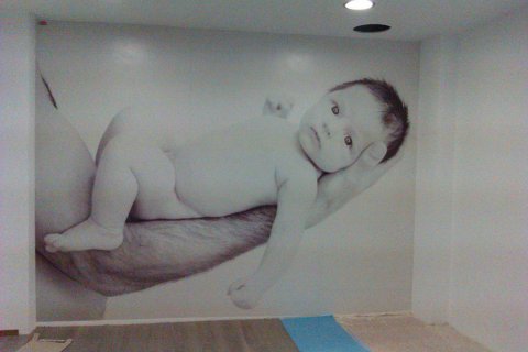 Fotomural de pared completa.