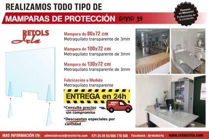 MAMPARAS PROTECCIÓN covid19